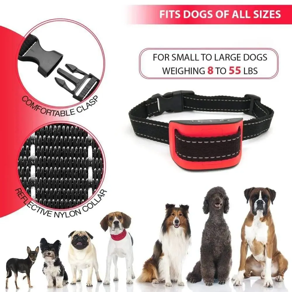 Talis-us Dog Bark Collar - Humane Anti Barking Training Collar - Vibration No Shock Dog Collar
