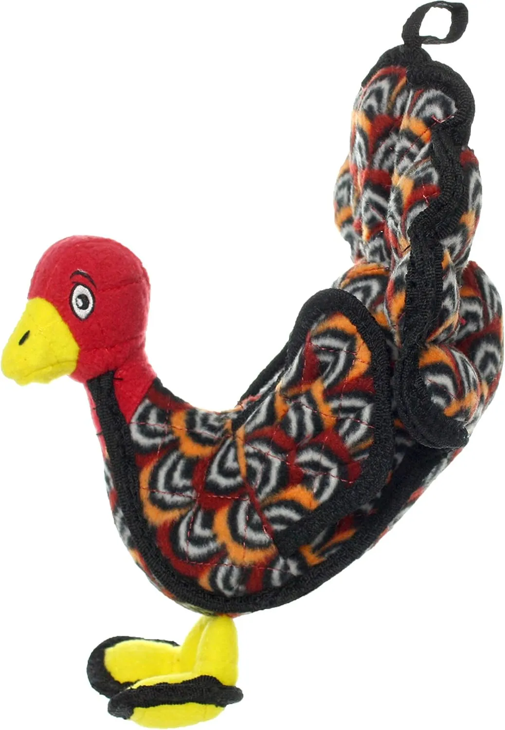 TUFFY - World's Tuffest Soft Dog Toy - Barnyard Turkey - Squeakers - Multiple Layers. Made Durable, Strong & Tough. Interactive Play (Tug, Toss & Fetch). Machine Washable & Floats. (Junior 2 Pack)