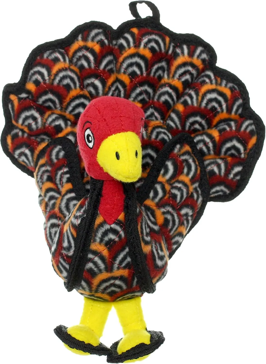 TUFFY - World's Tuffest Soft Dog Toy - Barnyard Turkey - Squeakers - Multiple Layers. Made Durable, Strong & Tough. Interactive Play (Tug, Toss & Fetch). Machine Washable & Floats. (Junior 2 Pack)