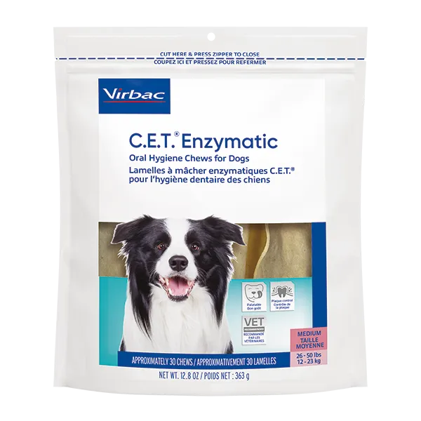 Virbac C.E.T. Enzymatic Oral Hygiene Chews for Dogs