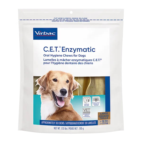 Virbac C.E.T. Enzymatic Oral Hygiene Chews for Dogs
